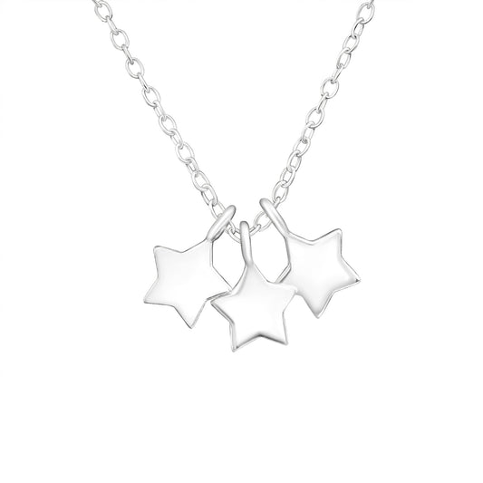 Collar con 3 colgantes de estrellas separados