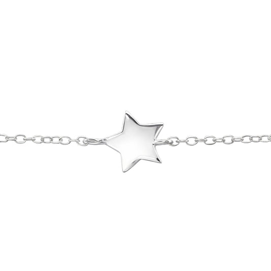 Pulsera con colgante de estrella fija