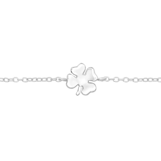 Pulsera con colgante de trébol de cuatro hojas