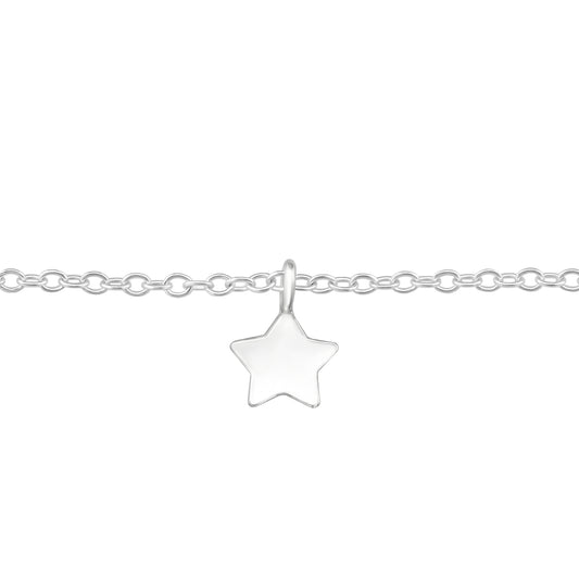 Bracelet with a movable full star pendant 18 cm