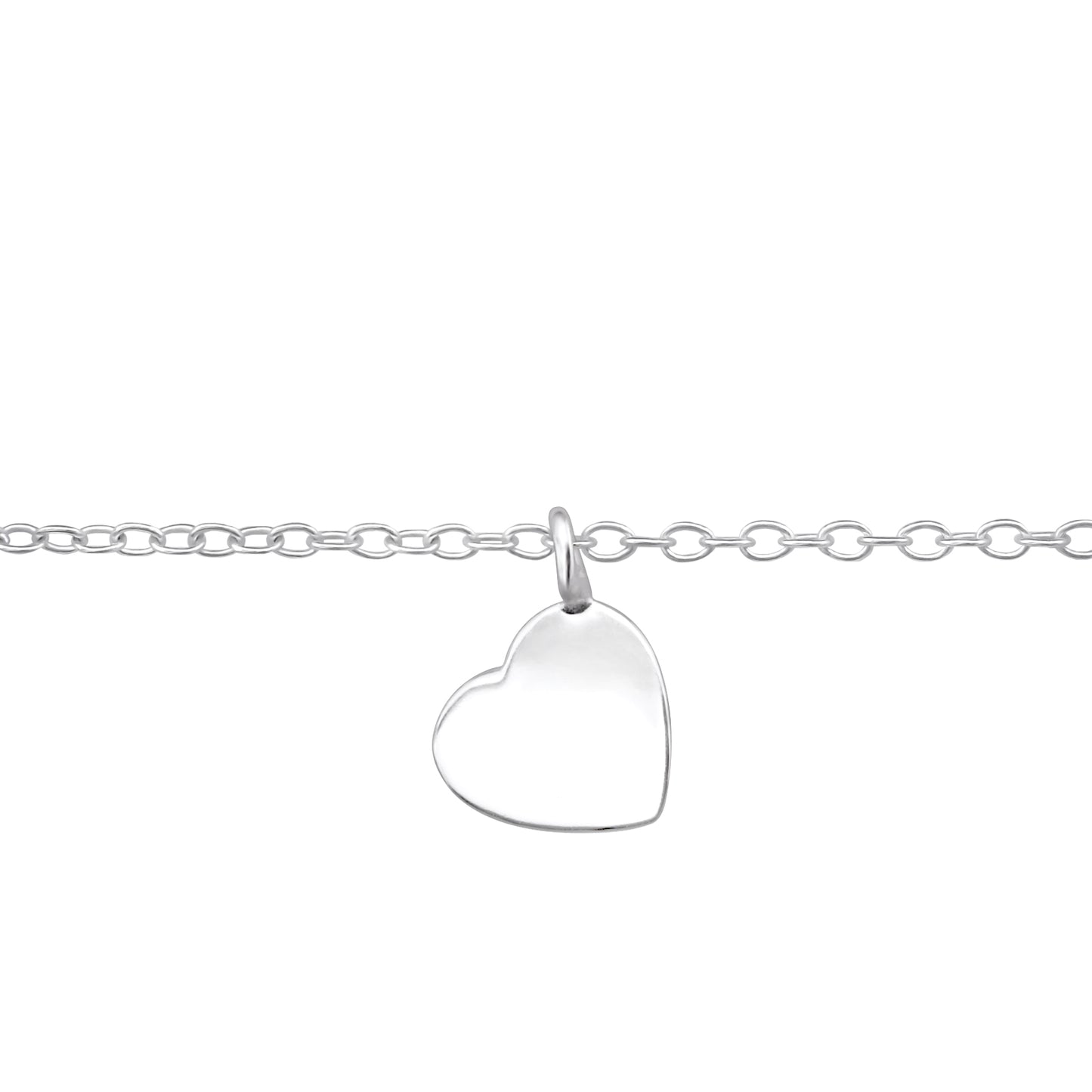 Pulsera con colgante de corazón macizo móvil