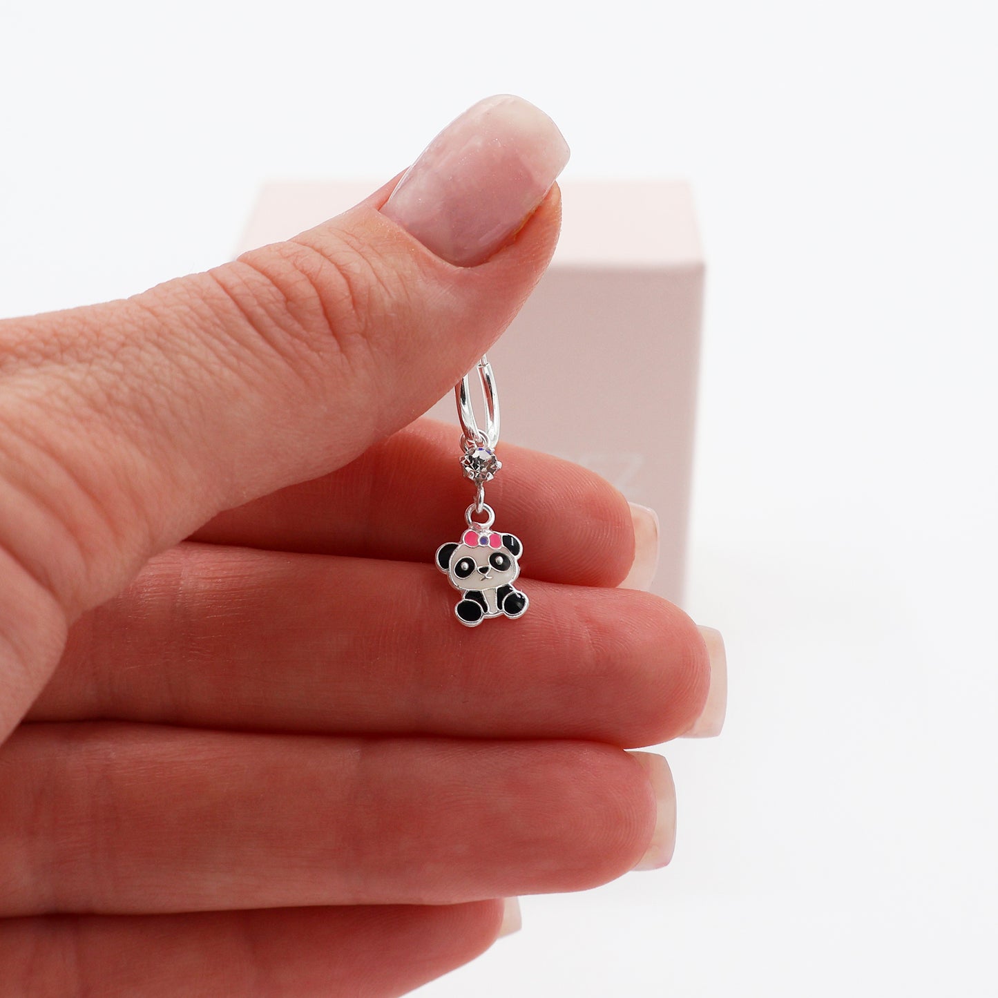 Children’s 925 Sterling Silver Jewelry Set with Panda – Necklace and Earrings