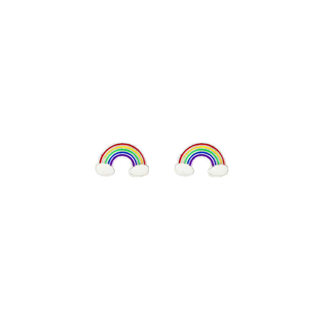 Pendientes con nubes y arcoiris