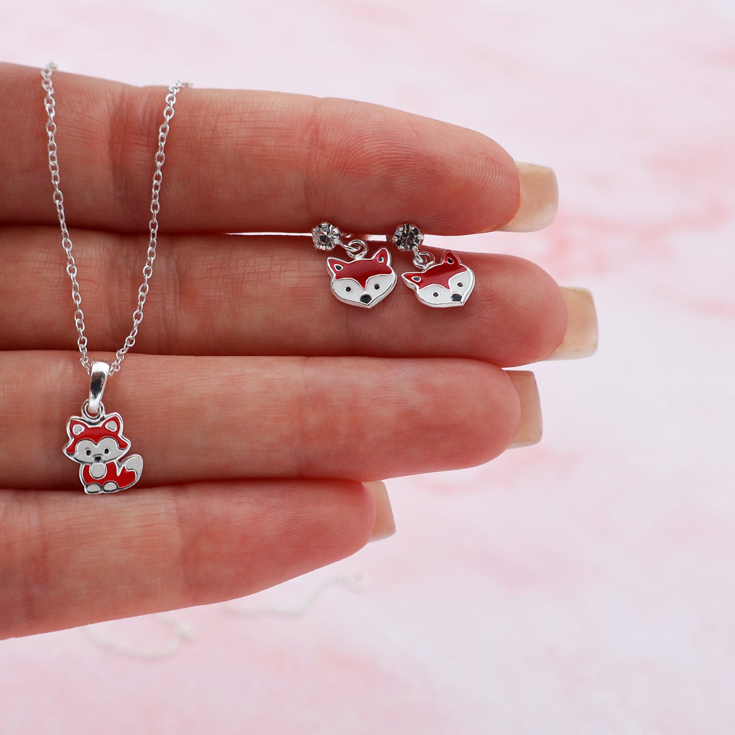 Red Fox Necklace & Bracelet Set