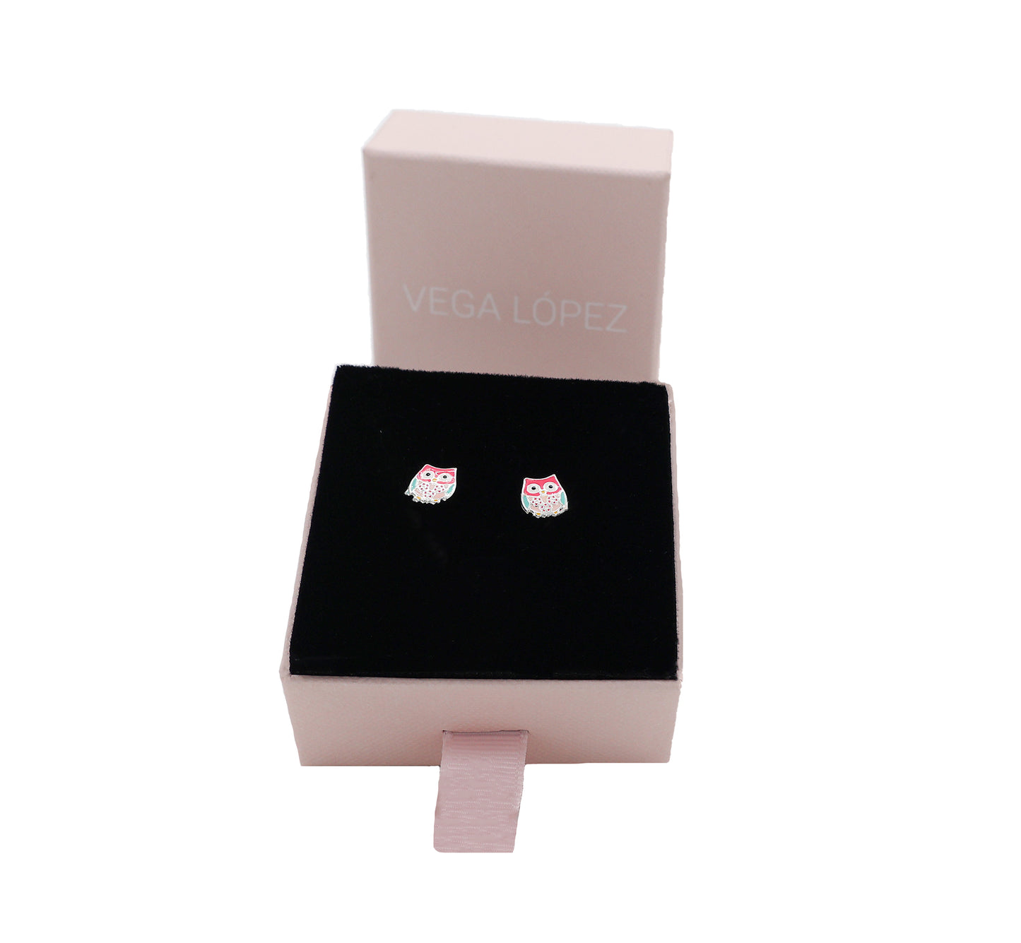 925 Sterling Silver Owl Stud Earrings for Kids with Multicolor Design and Anti-Tarnish Coating