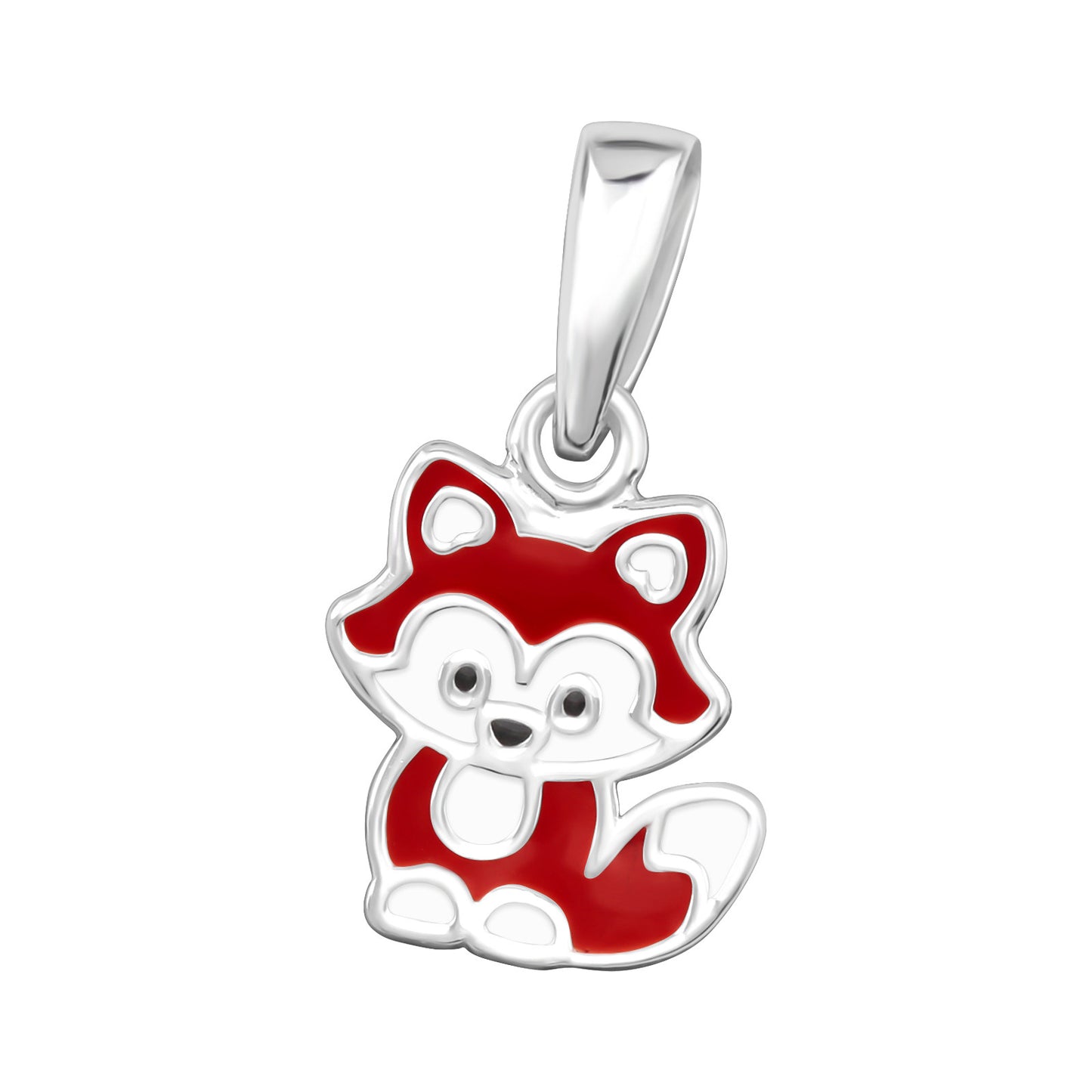 Necklace with a red fox pendant