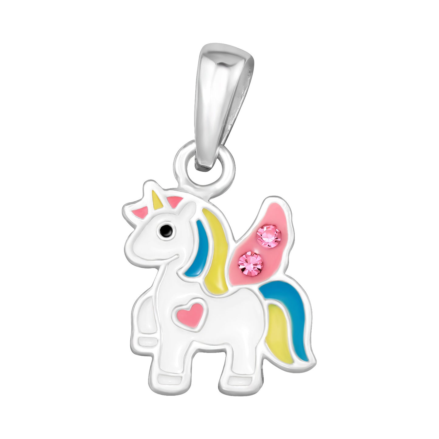 Rainbow Unicorn Necklace & Earrings Set