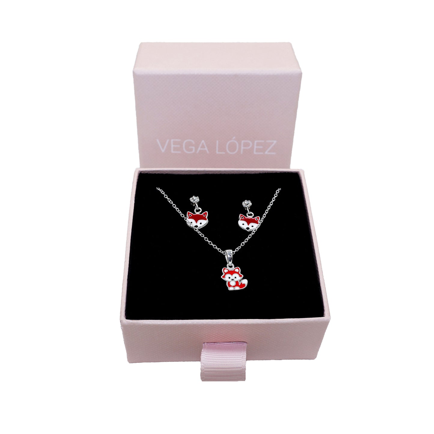 Red Fox Necklace & Bracelet Set