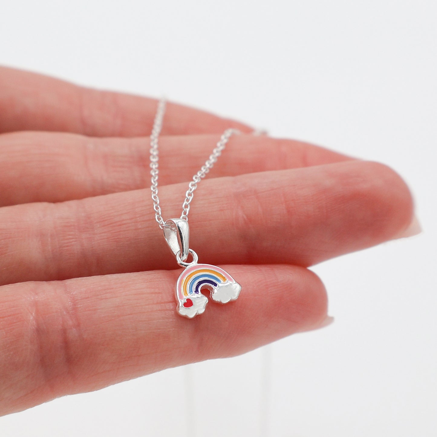 Sterling Silver Necklace with Interchangeable Pendant, Gift for Girls