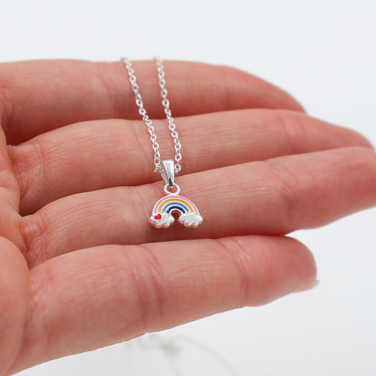 Sterling Silver Necklace with Interchangeable Pendant, Gift for Girls