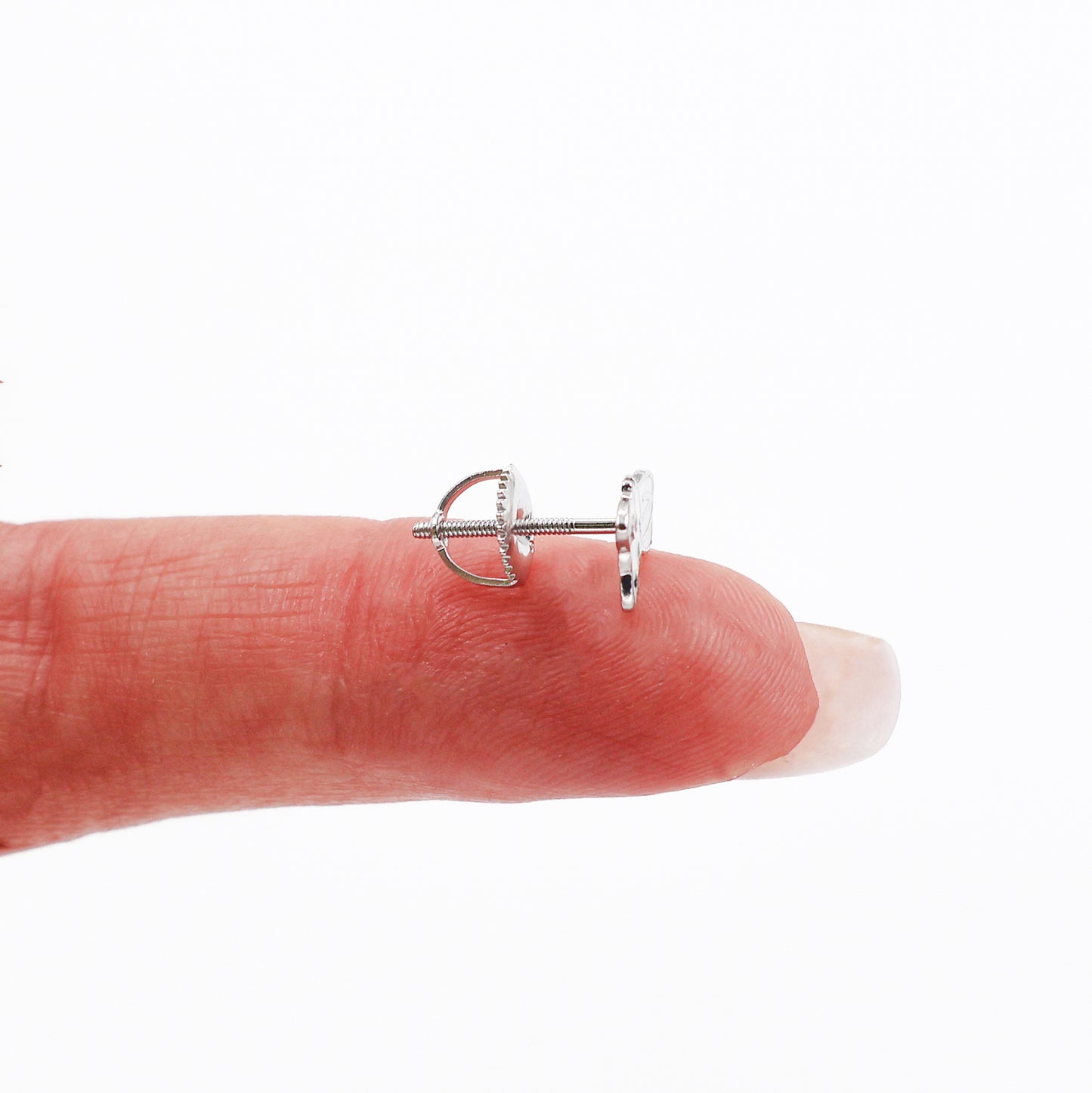 Threaded Screw-Back Cat Stud Earrings - Gift for Kids