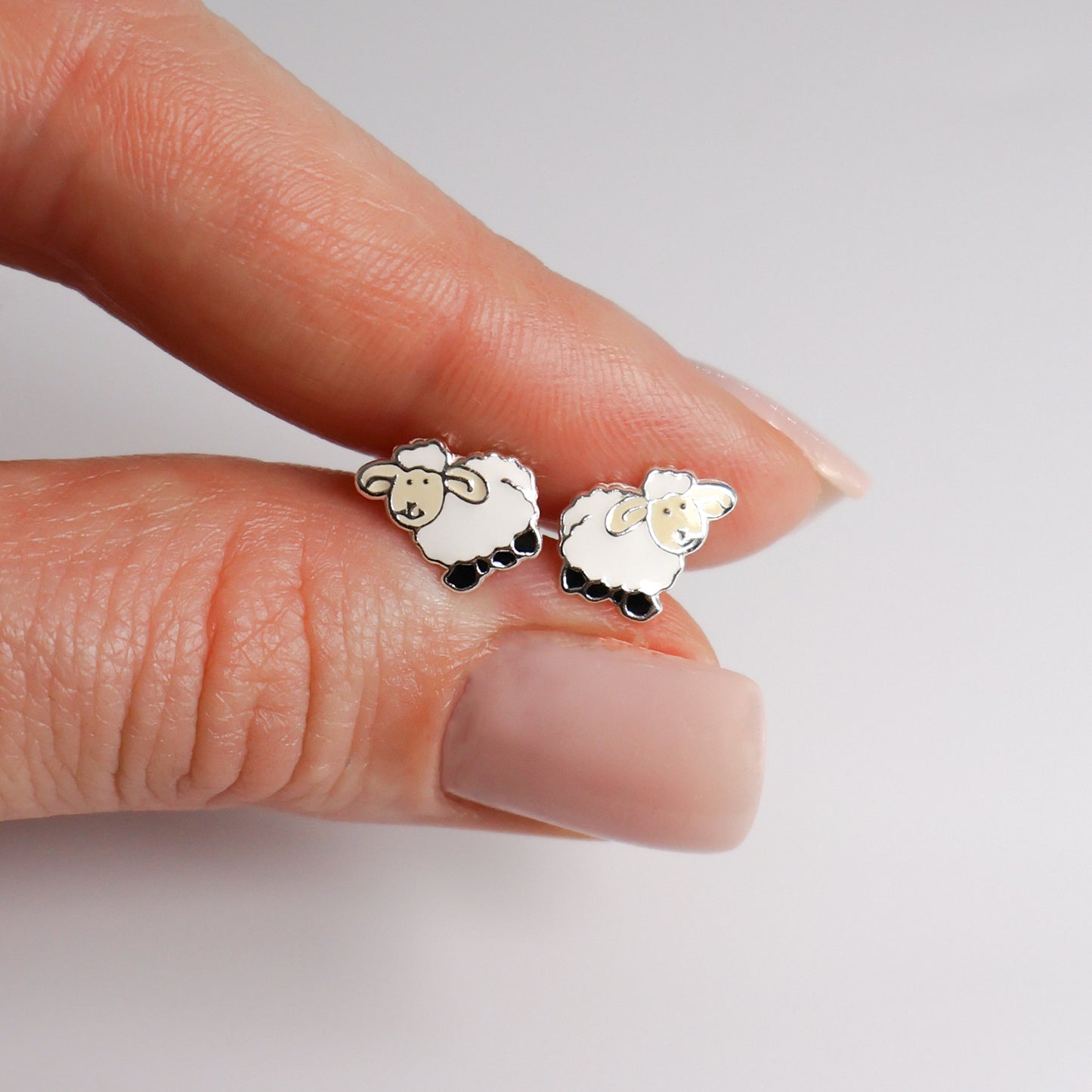 925 Sterling Silver Sheep Earrings for Girls – Adorable Gift for Kids