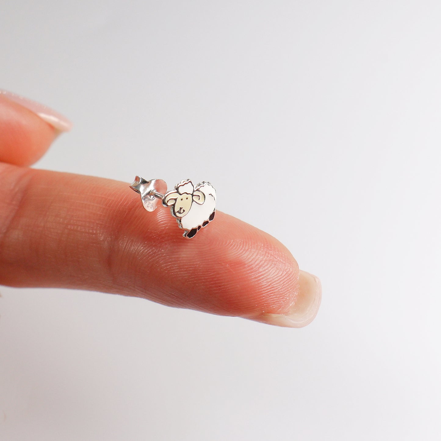 925 Sterling Silver Sheep Earrings for Girls – Adorable Gift for Kids