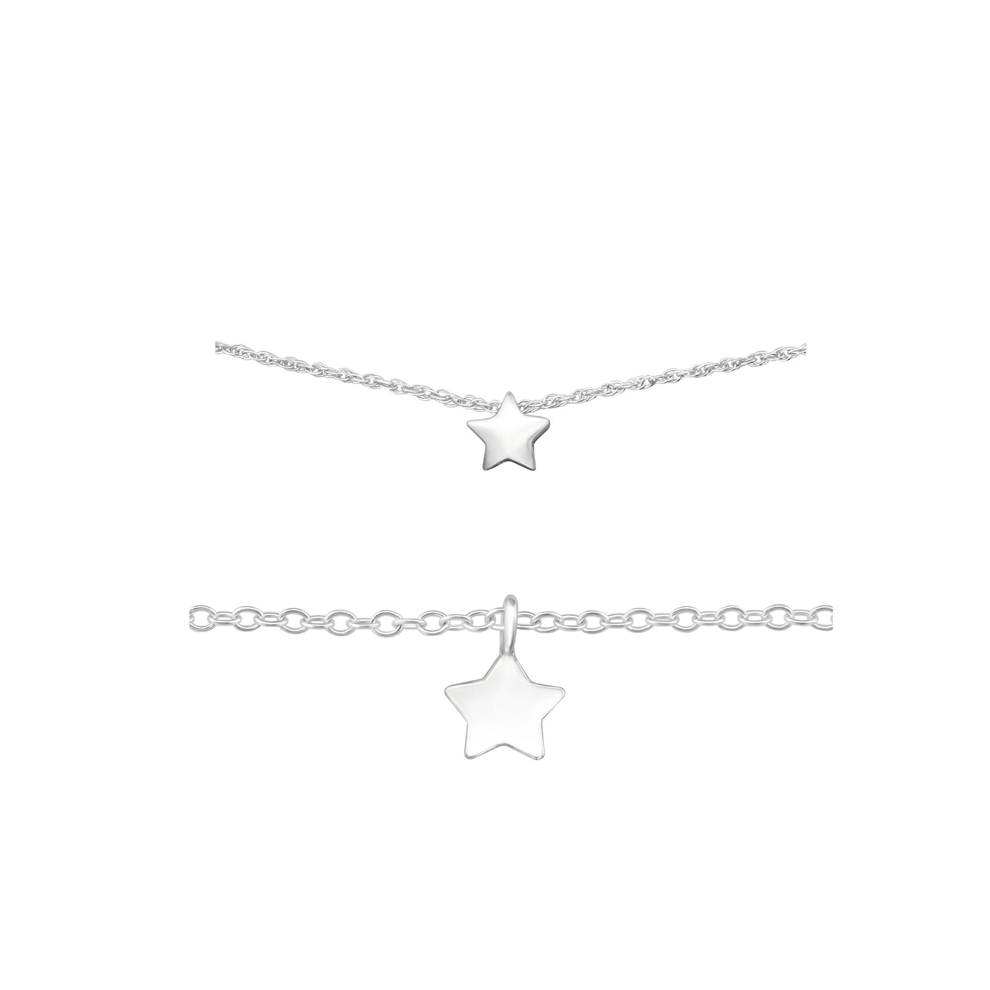 Star Choker Necklace & Mobile Star Bracelet Set